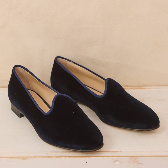 Vibi Venezia Velvet Leather Loafer navy - Picture 2 of 3